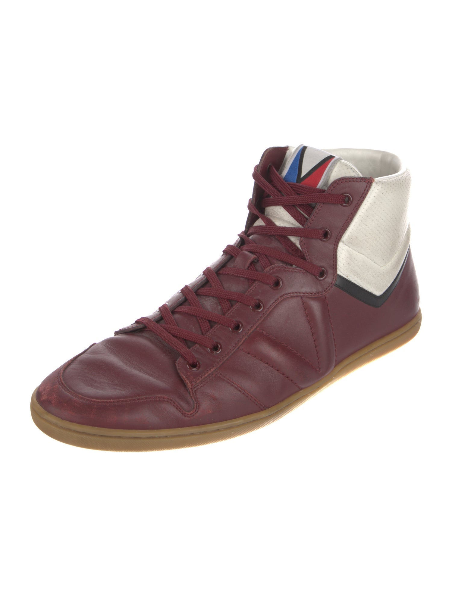 Louis Vuitton Leather Colorblock Pattern Sneakers