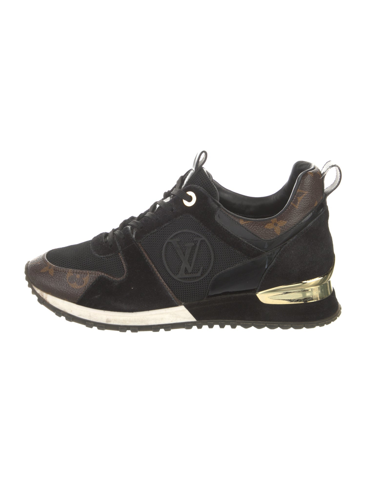 Louis Vuitton LV Monogram Leather Trim Embellishment Sneakers