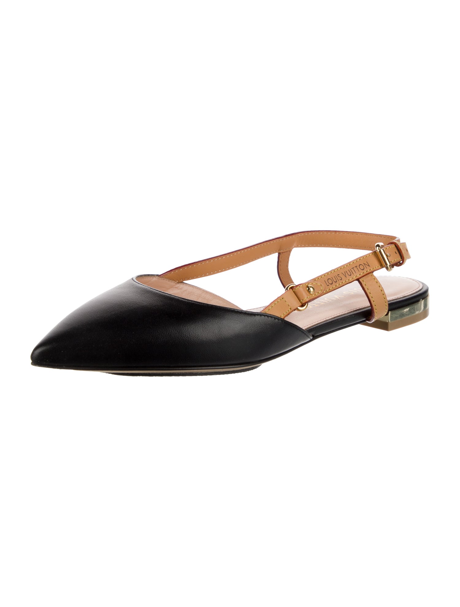 Louis Vuitton Leather Slingback Flats