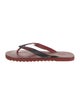 Louis Vuitton Leather Printed Flip Flops