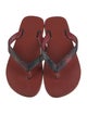 Louis Vuitton Leather Printed Flip Flops