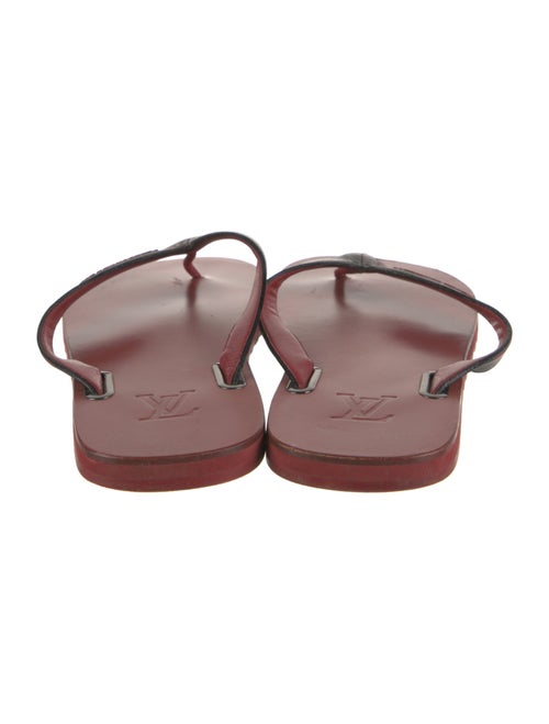 Louis Vuitton Leather Printed Flip Flops