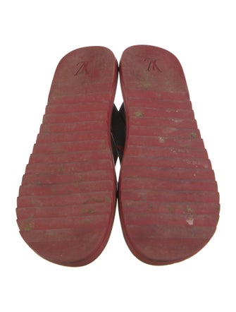 Louis Vuitton Leather Printed Flip Flops