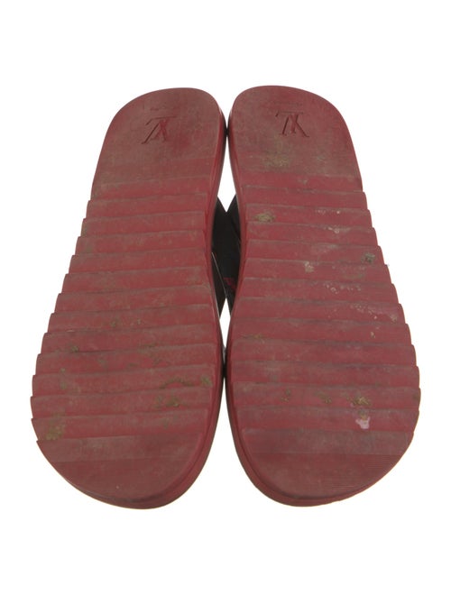 Louis Vuitton Leather Printed Flip Flops