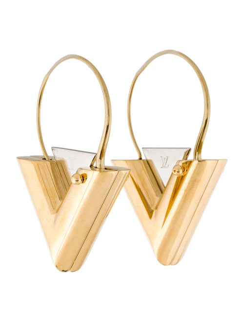 Louis Vuitton V For Vuitton Drop Earrings