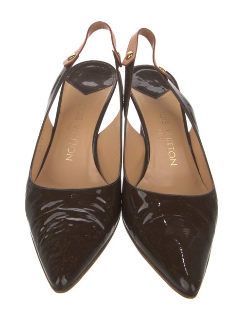 Louis Vuitton Patent Leather Slingback Pumps