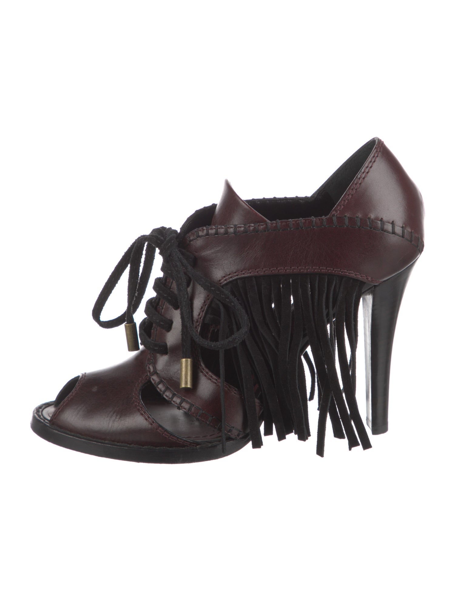 Louis Vuitton Leather Whipstitch Trim Sandals