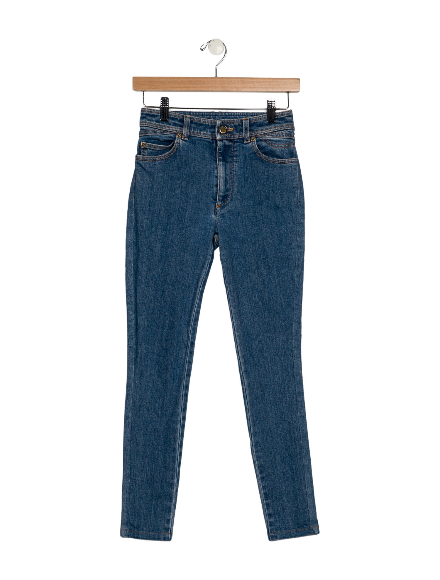 Louis Vuitton Mid-Rise Skinny Leg Jeans