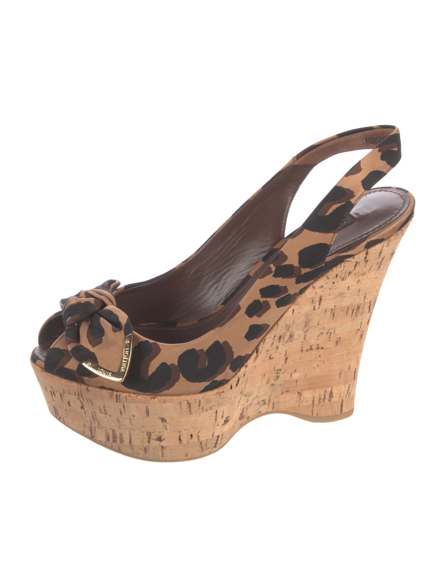 Louis Vuitton Satin Printed Slingback Sandals