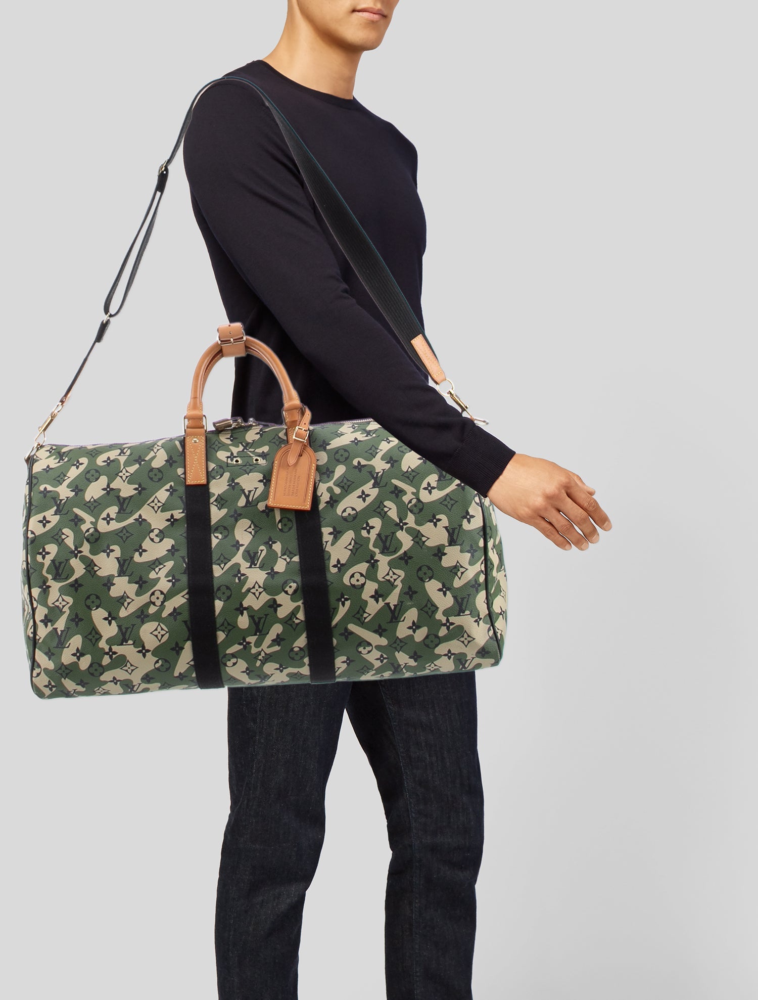 Louis Vuitton Monogramouflage Keepall Bandouliere 55
