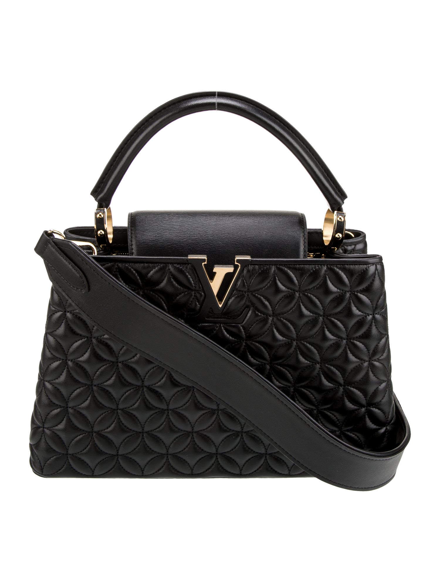 Louis Vuitton Leather Capucines MM