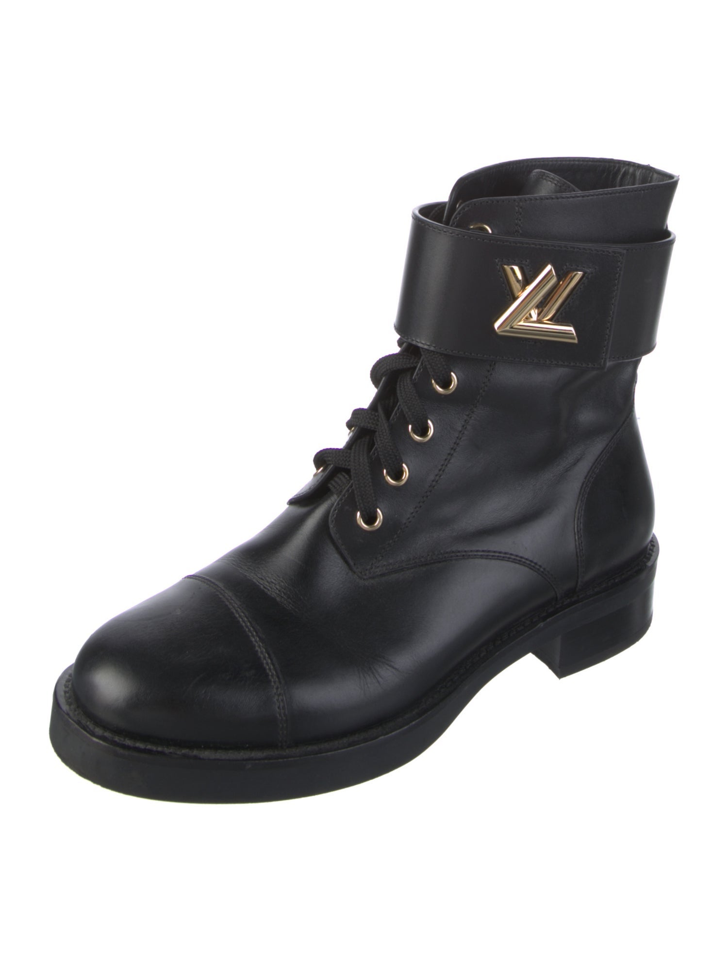 Louis Vuitton Leather Combat Boots