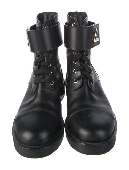 Louis Vuitton Leather Combat Boots