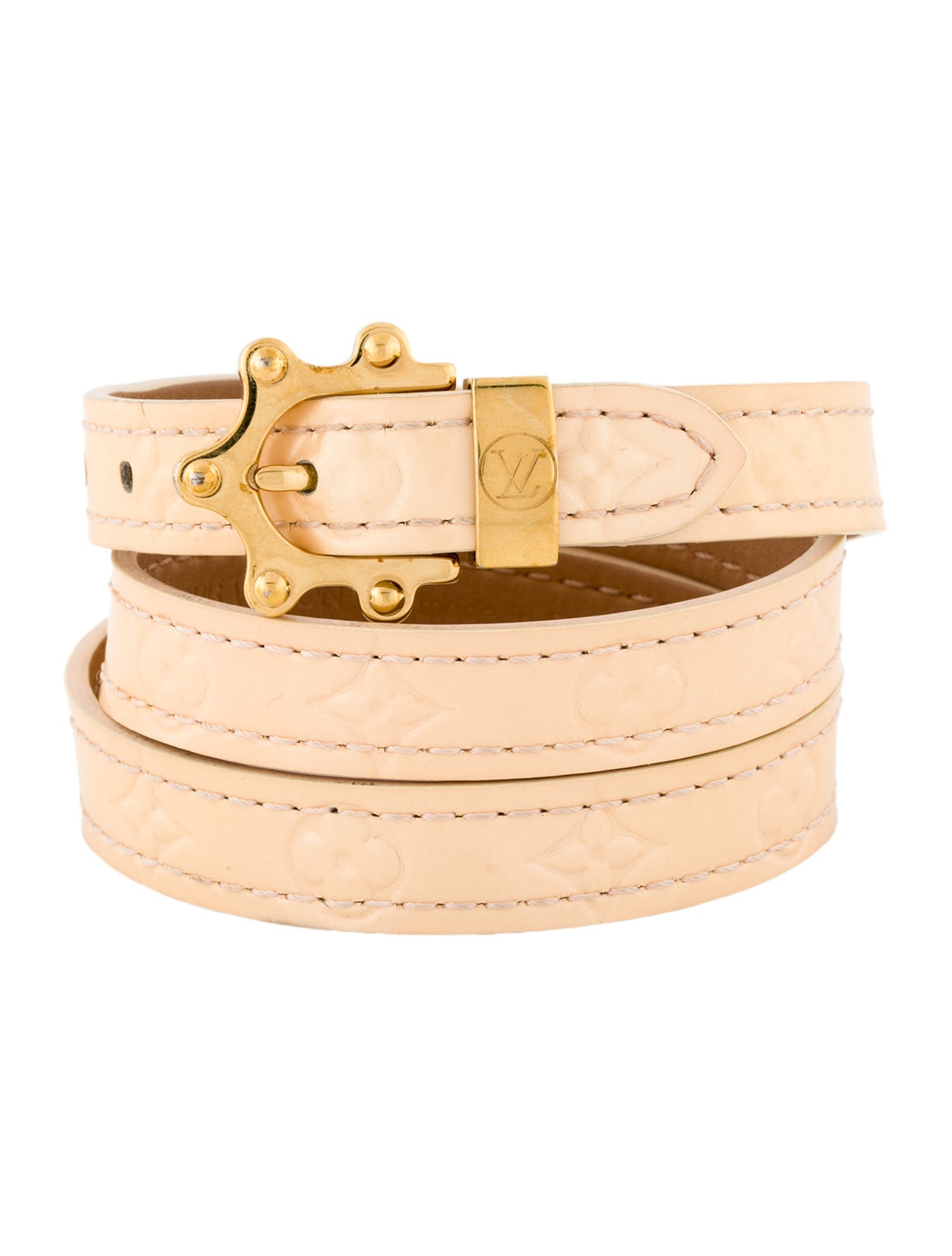 Louis Vuitton Monogram Vernis Triple Tour Wrap Bracelet