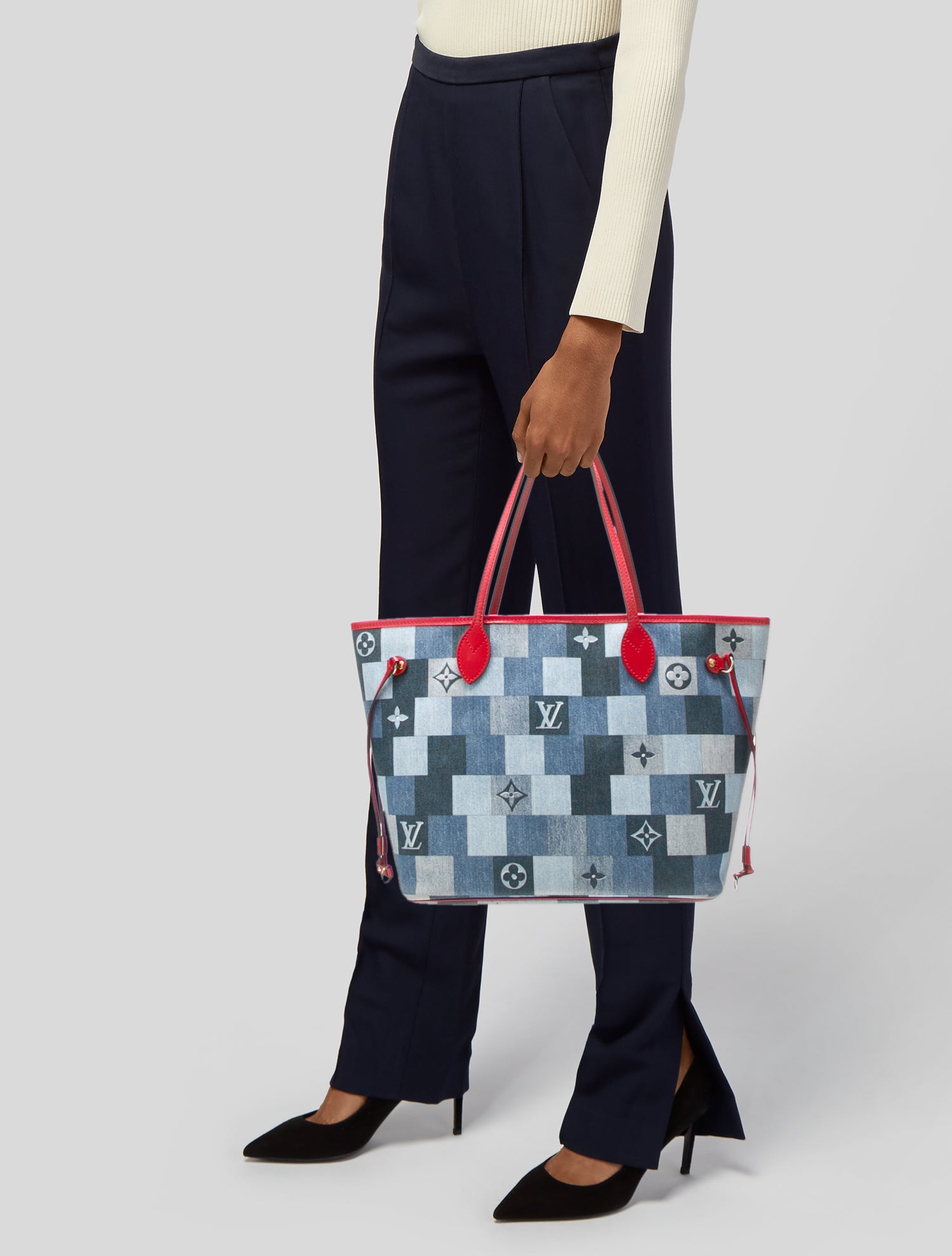 Louis Vuitton Denim Neverfull w/Pouch MM