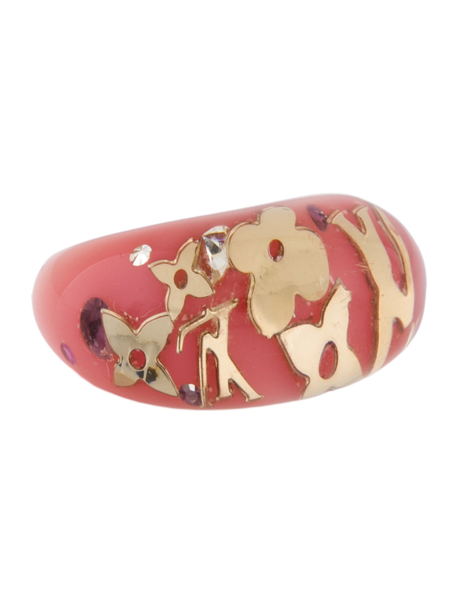 Louis Vuitton Resin & Crystal Inclusion Ring