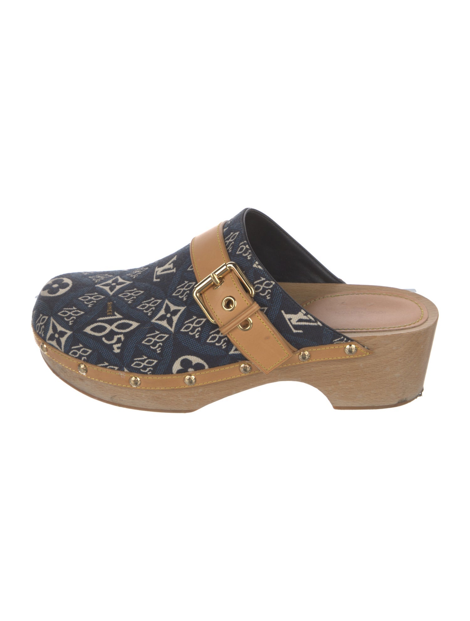 Louis Vuitton Canvas Printed Mules