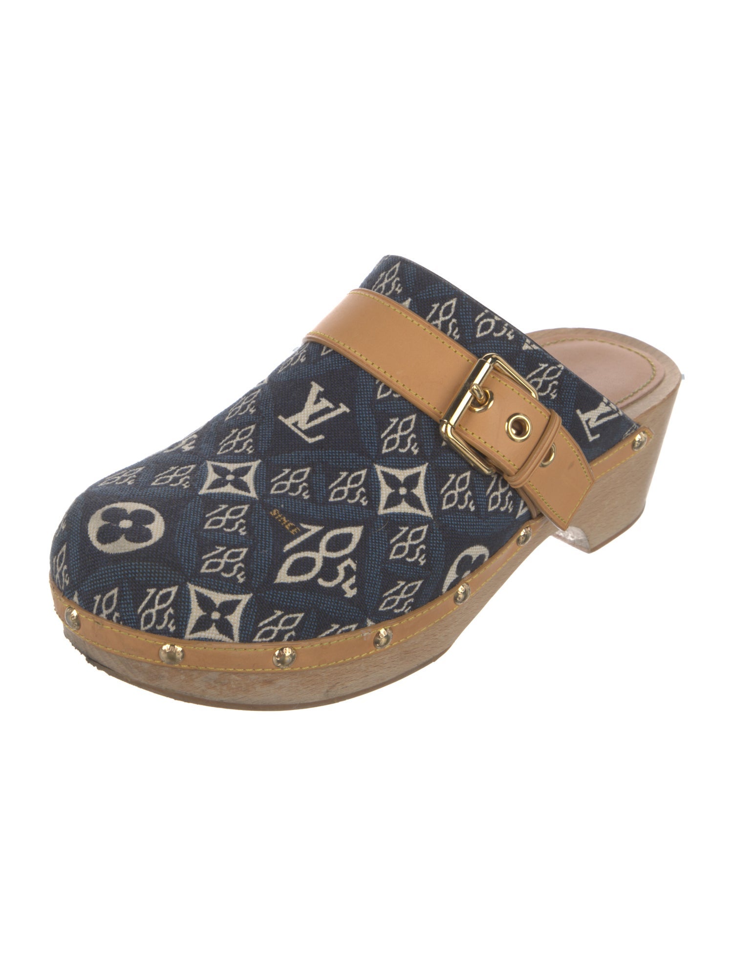 Louis Vuitton Canvas Printed Mules
