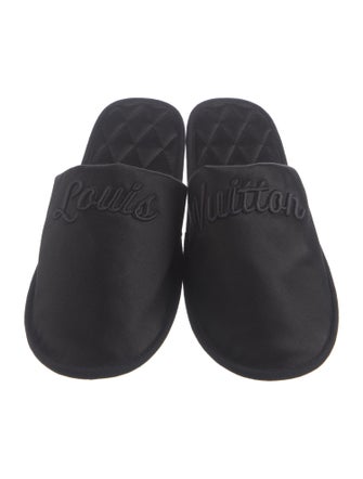 Louis Vuitton Satin Embroidered Accent Mules