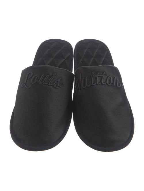 Louis Vuitton Satin Embroidered Accent Mules