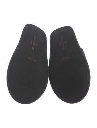 Louis Vuitton Satin Embroidered Accent Mules