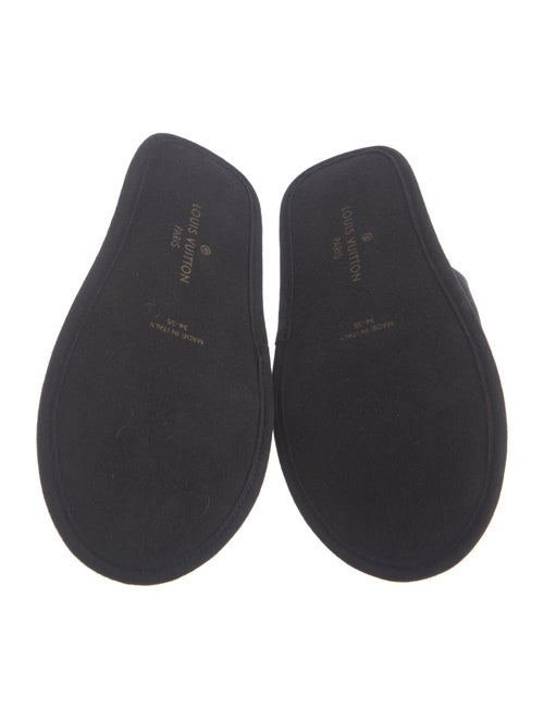 Louis Vuitton Satin Embroidered Accent Mules