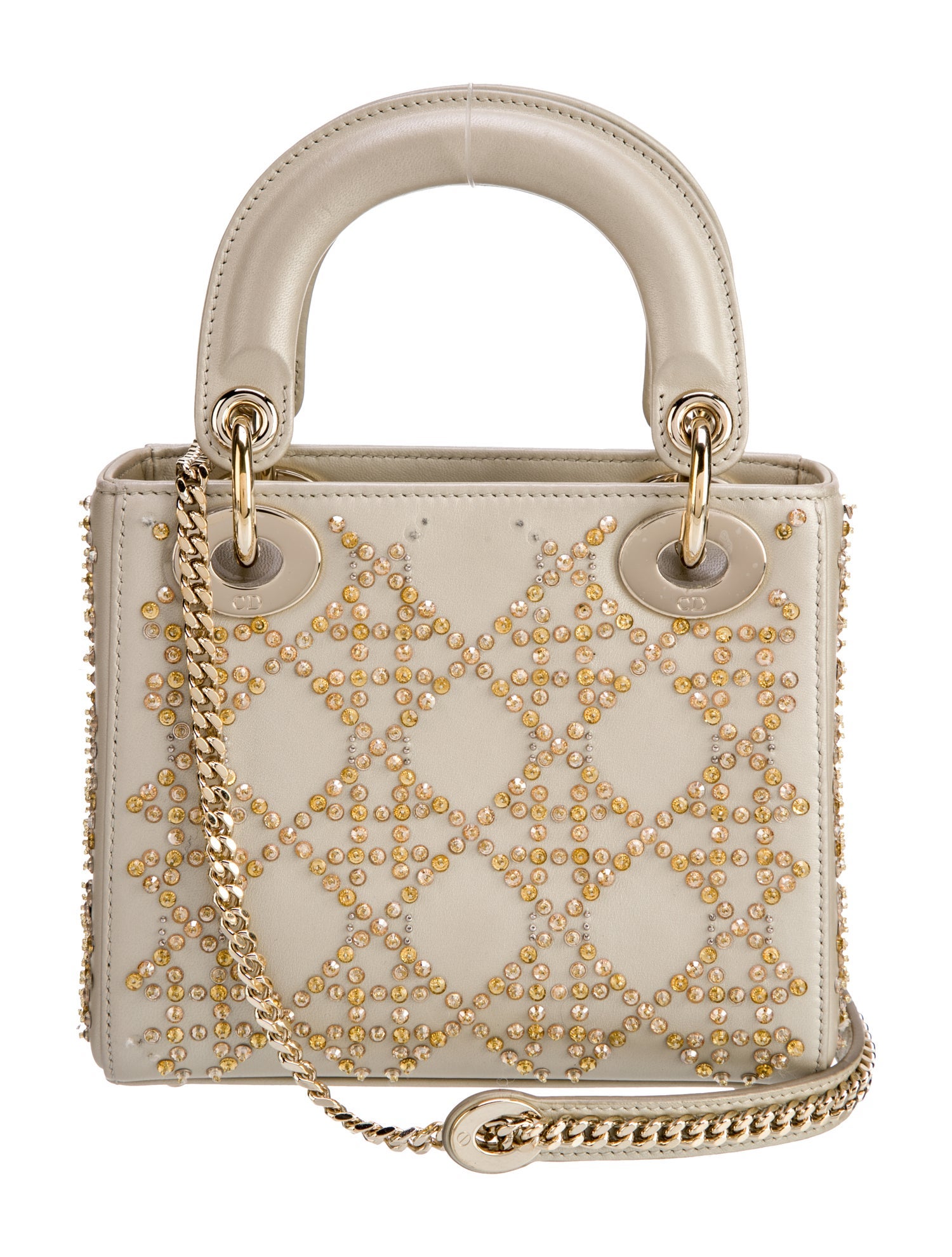 Christian Dior Leather Lady Dior Mini 2023 - Neutrals Handle