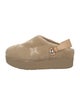 Louis Vuitton Shearling Slingback Flats