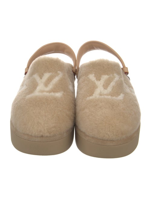 Louis Vuitton Shearling Slingback Flats