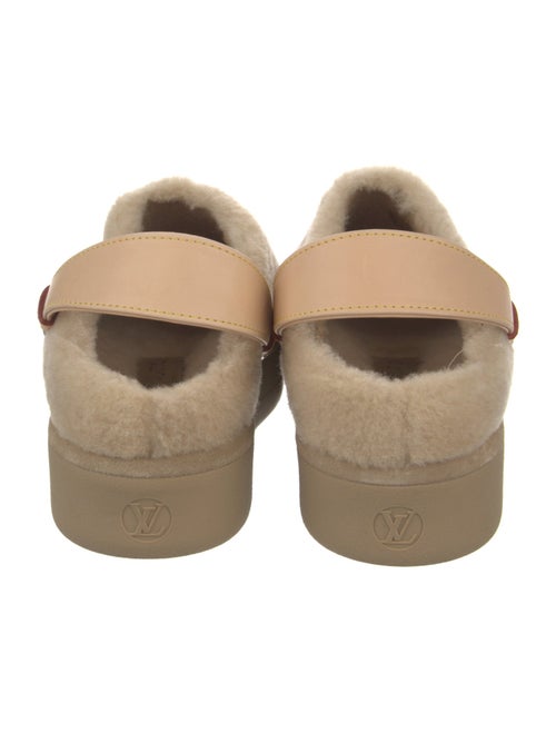 Louis Vuitton Shearling Slingback Flats