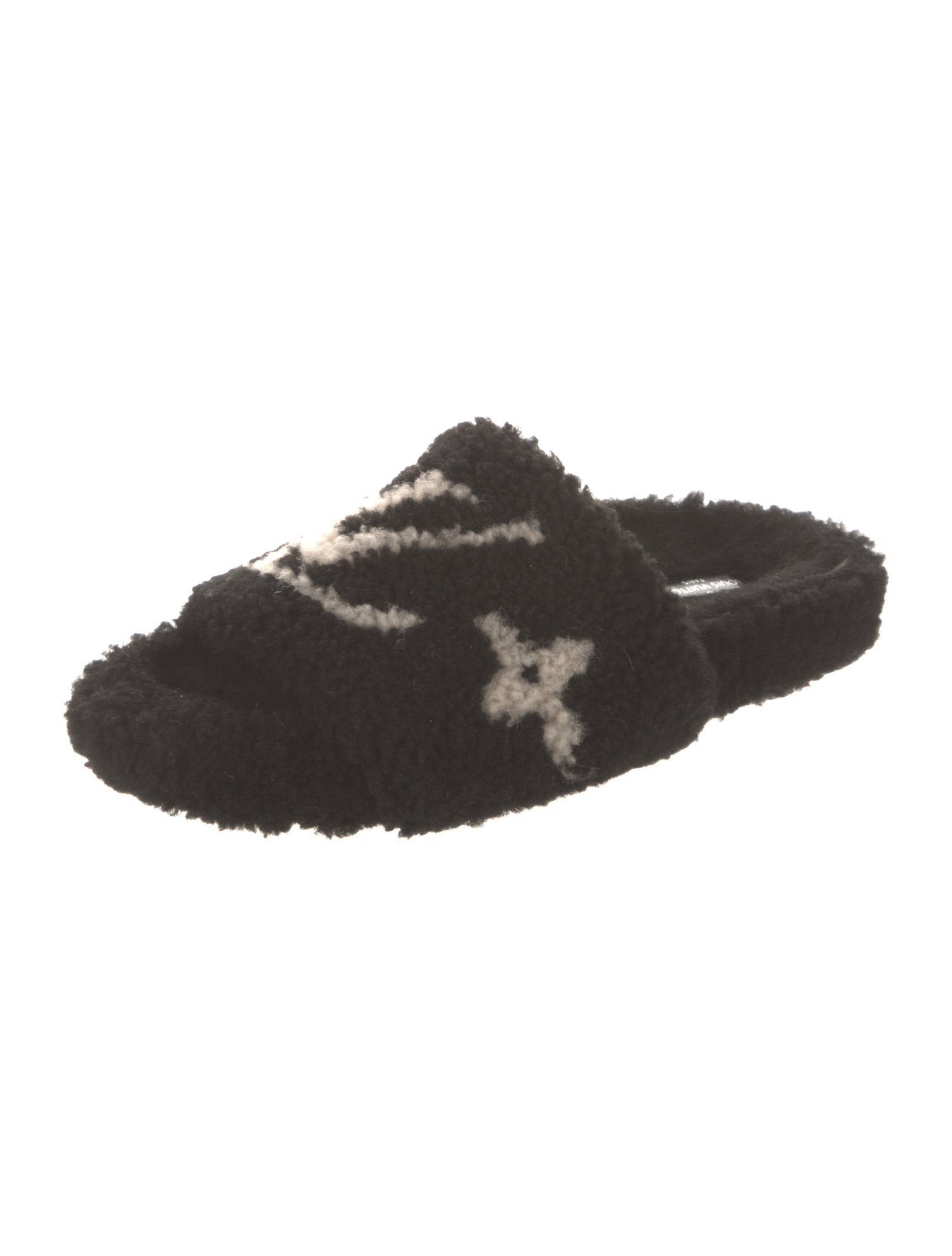 Louis Vuitton Shearling Printed Slides