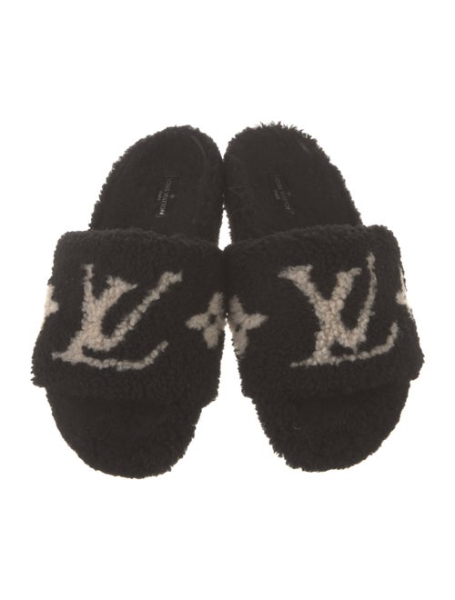 Louis Vuitton Shearling Printed Slides