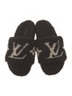 Louis Vuitton Shearling Printed Slides