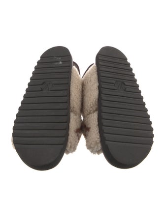 Louis Vuitton Shearling Graphic Print Slingback Sandals