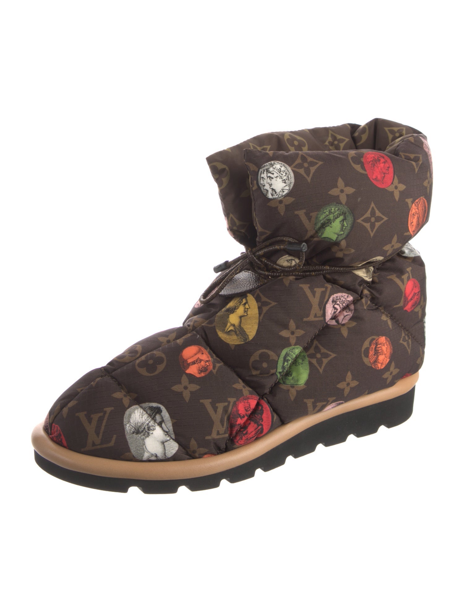 Louis Vuitton LV Monogram Nylon Lace-Up Boots
