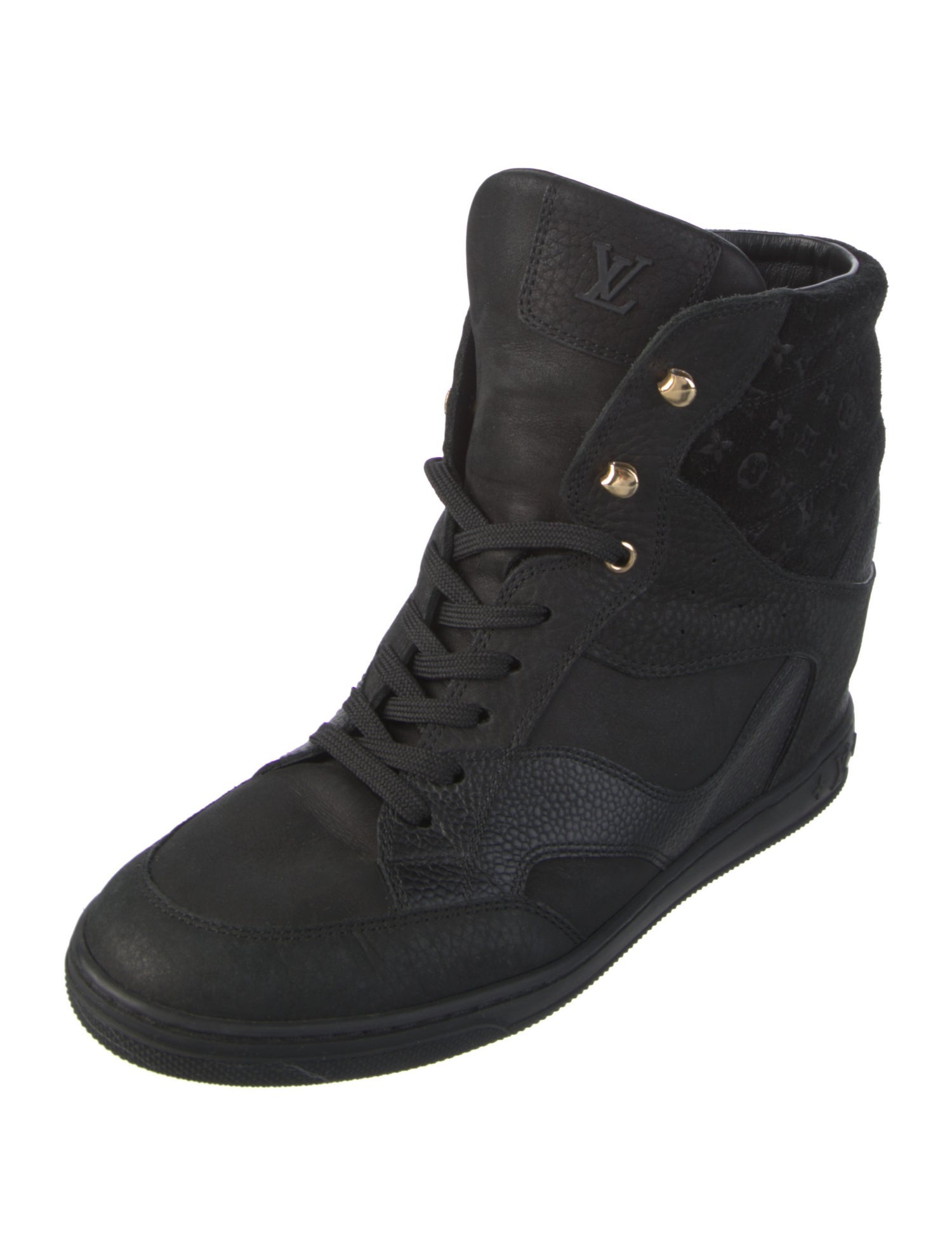 Louis Vuitton Suede Wedge Sneakers