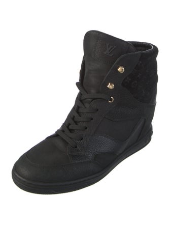 Louis Vuitton Suede Wedge Sneakers