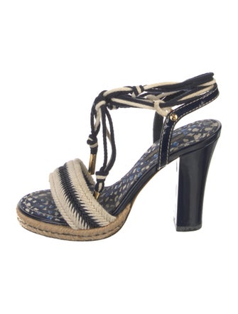 Louis Vuitton Jute Colorblock Pattern Espadrilles