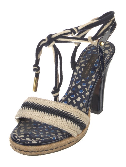 Louis Vuitton Jute Colorblock Pattern Espadrilles