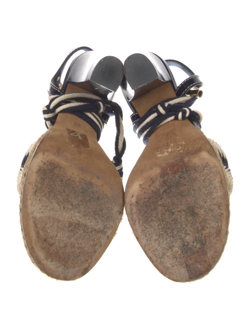 Louis Vuitton Jute Colorblock Pattern Espadrilles