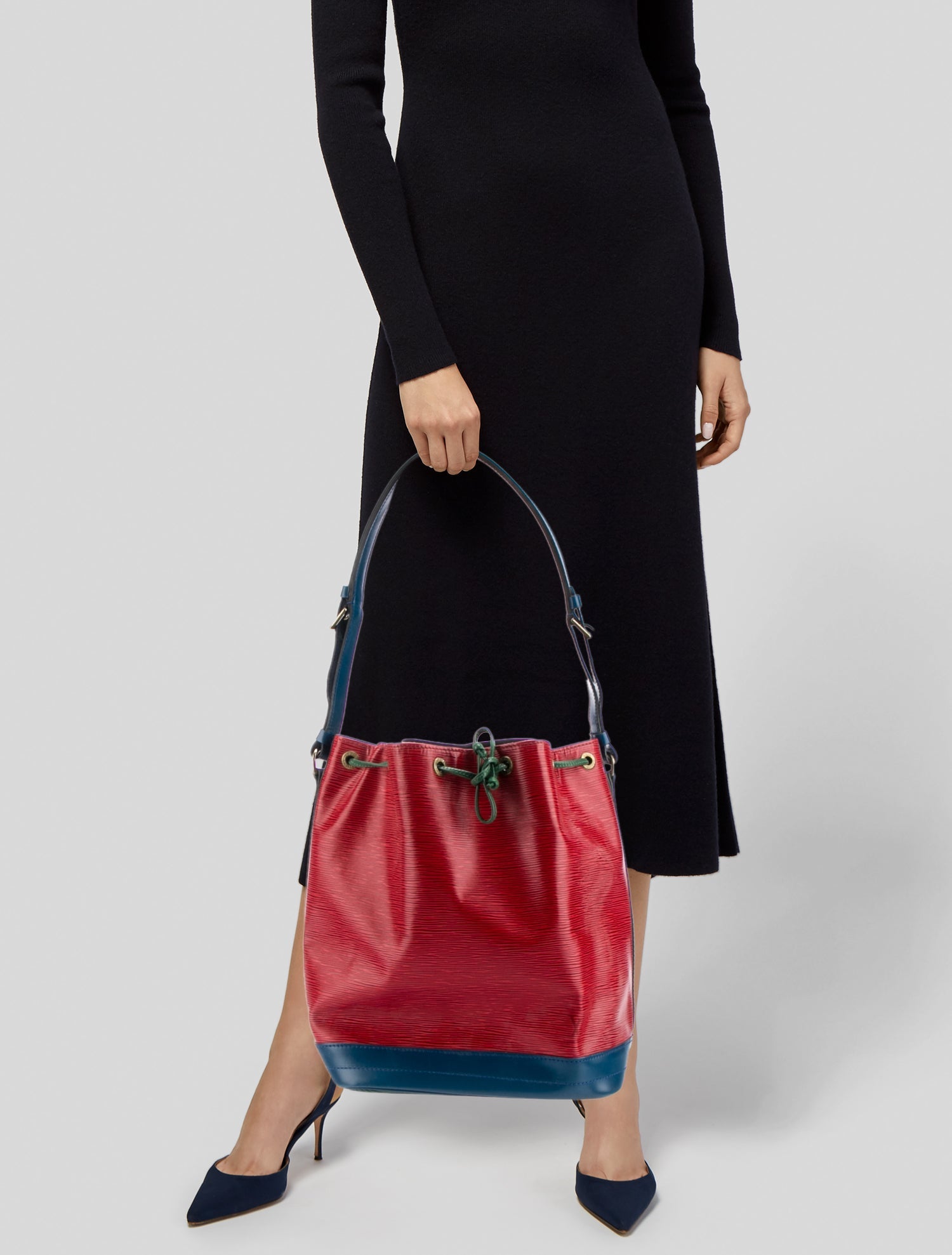 Louis Vuitton Leather Bucket Bag