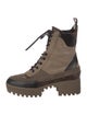 Louis Vuitton LV Monogram Suede Combat Boots