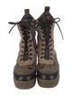 Louis Vuitton LV Monogram Suede Combat Boots