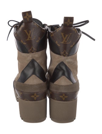 Louis Vuitton LV Monogram Suede Combat Boots