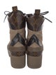 Louis Vuitton LV Monogram Suede Combat Boots