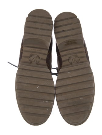 Louis Vuitton LV Monogram Suede Combat Boots