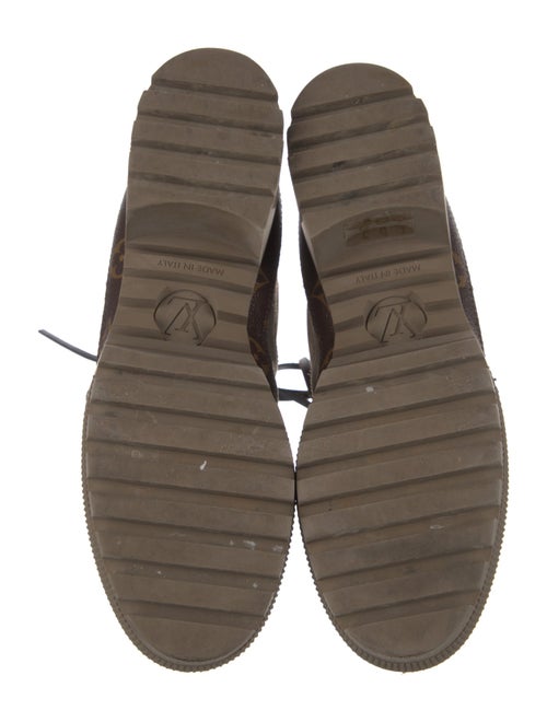 Louis Vuitton LV Monogram Suede Combat Boots