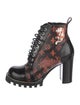 Louis Vuitton Catogram Print Printed Lace-Up Boots