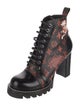 Louis Vuitton Catogram Print Printed Lace-Up Boots