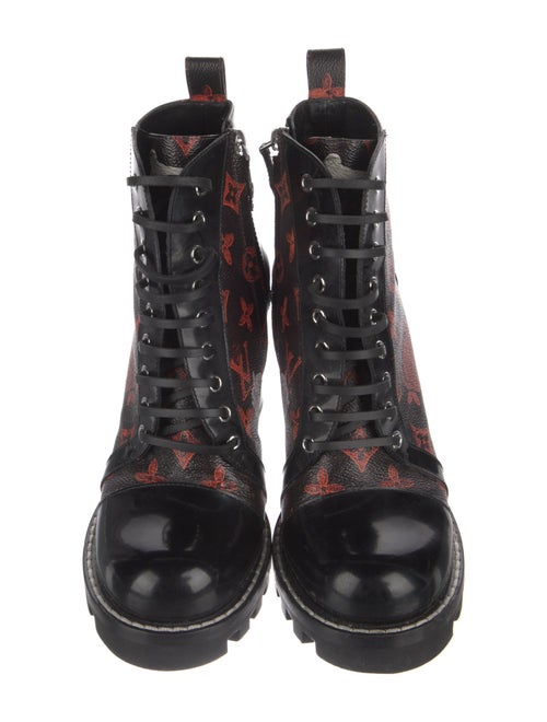 Louis Vuitton Catogram Print Printed Lace-Up Boots